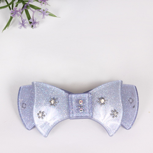 Haarclip, Haarspange, Acryl, Strass, lila, 8537